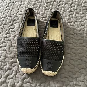 Tory Burch leather toe espadrille
